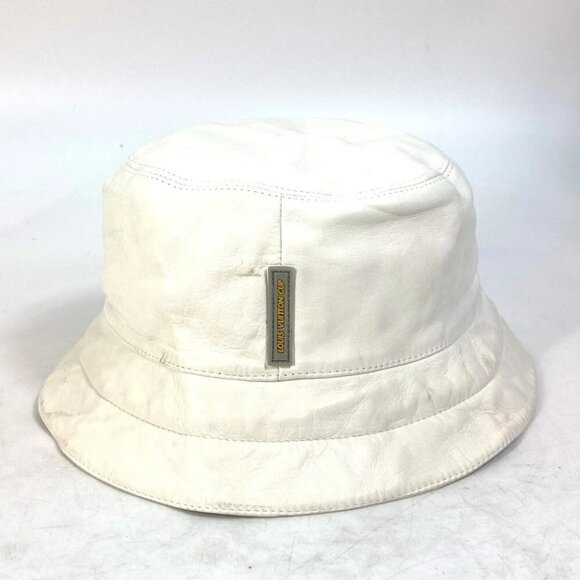LOUIS VUITTON cup hat bucket hat Leather White - Picture 2 of 14